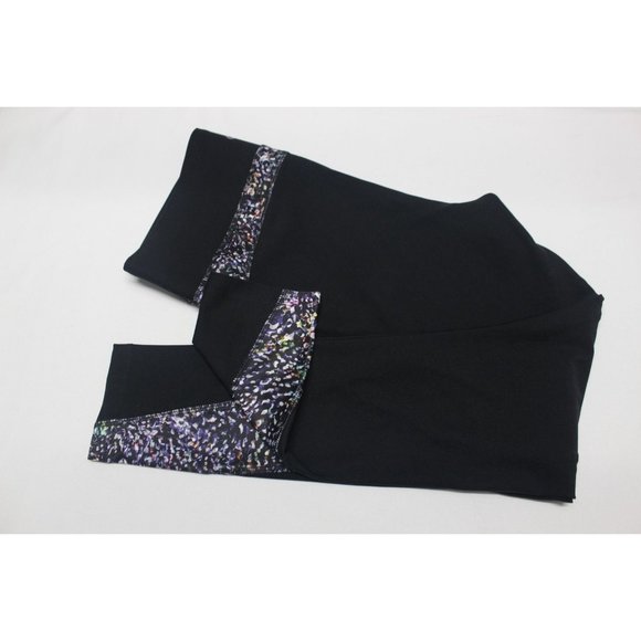 Spalding women's wide waist athletic compression performance workout leggings L - Picture 3 of 8